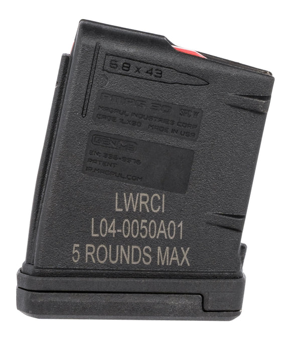 LWRC 2000123A02 PMAG  Black Detachable 5rd 6.8 SPC for LWRC SIX8