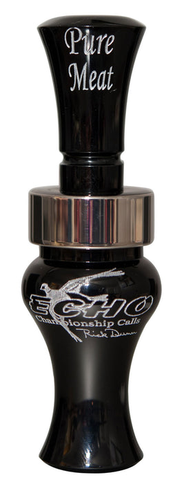 Echo Calls 79019 Pure Meat  Open Call Double Reed Mallard Sounds Attracts Ducks Black Acrylic