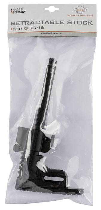 GSG GER4020108 OEM Replacement Stock Black Synthetic Retractable with Storage Compartment for GSG 16