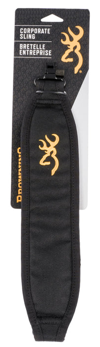 Browning 12232099 Corporate Sling made of Black Foam with Rubber Backing, 25.50"-39" OAL, Adjustable Design & Swivels for Rifle/Shotgun