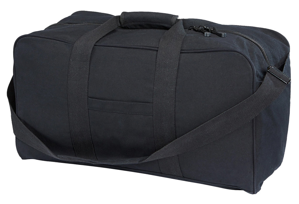 US PeaceKeeper P21524 Gear Bag  Black Canvas with 4 Flat Pockets, Soft Loop Area, Lockable Zippers & Detachable Shoulder Strap 24" L x 12" H x 12" D Dimensions