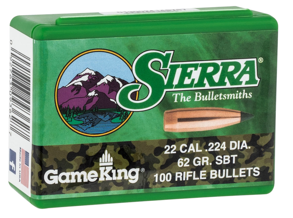 Sierra 9362 GameKing  .224 62 gr Spitzer Boat Tail/ 100 Per Box