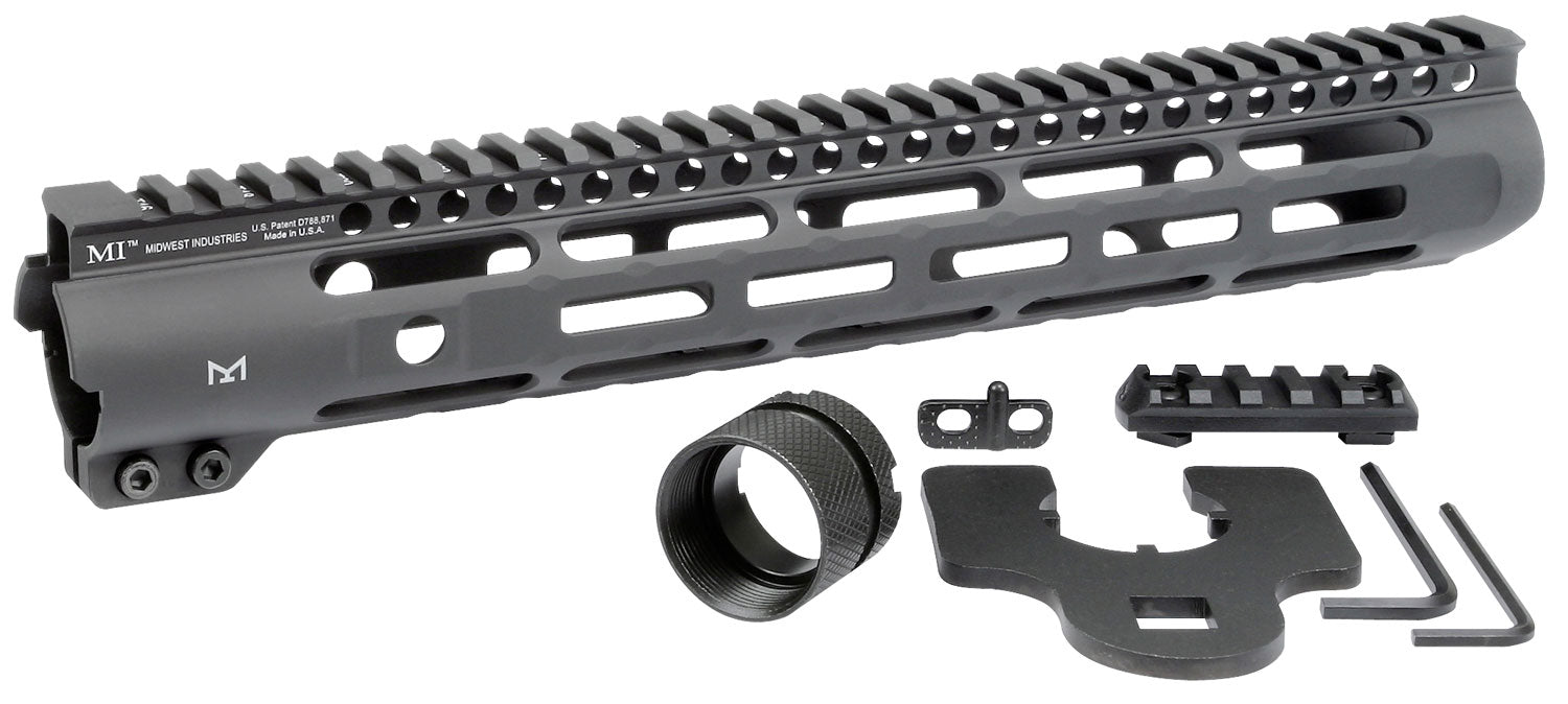 Midwest Industries MISLH12625 Slimline  AR-15 Black Hardcoat Anodized Aluminum/Polymer 12.625" Picatinny/M-LOK