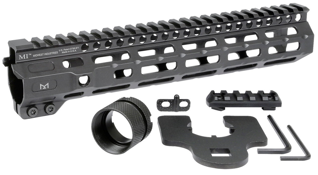 Midwest Industries MICRM105 Combat  Black Hardcoat Anodized 6061-T6 Aluminum 10.50" Picatinny/M-LOK