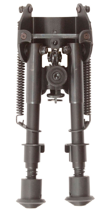 Allen 2207 Bozeman  Rifle Bipod Black Aluminum w/Sling Swivel Stud Mount, Rubber Feet & 6-9" Vertical Adjustment