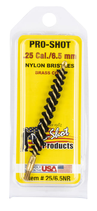 Pro-Shot 2565NR Bore Brush  .25 Cal/ 6.5mm Rifle #8-32 Thread Nylon Bristles Brass Core