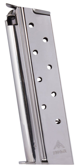 Mec-Gar MGCGGOV10N Standard  Nickel Detachable 8rd 10mm Auto for 1911 Government