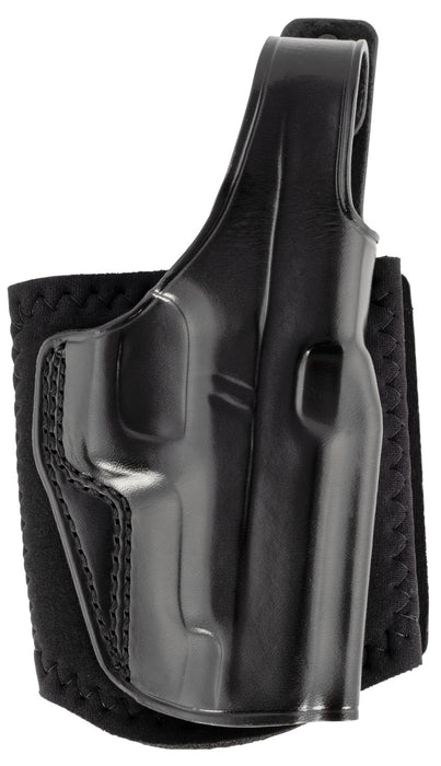 Galco AG834B Ankle Glove  Size Fits Ankles up to 13" Black Leather Hook & Loop Compatible w/Glock 48/Glock 48 MOS Right Hand