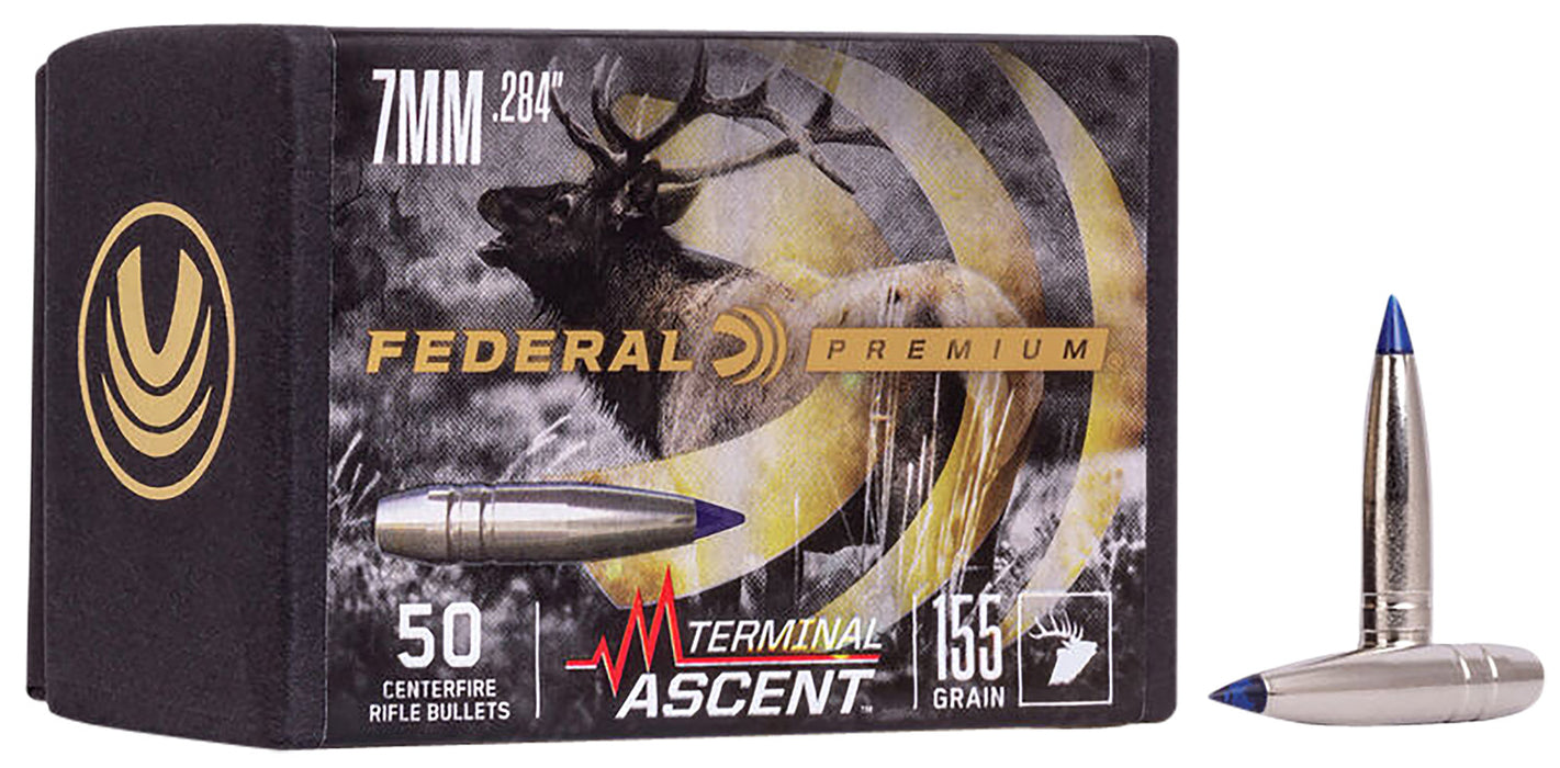 Federal PB284TA1 Premium Terminal Ascent Component 7mm .284 155 gr Terminal Ascent 50 Per Box/ 4 Case
