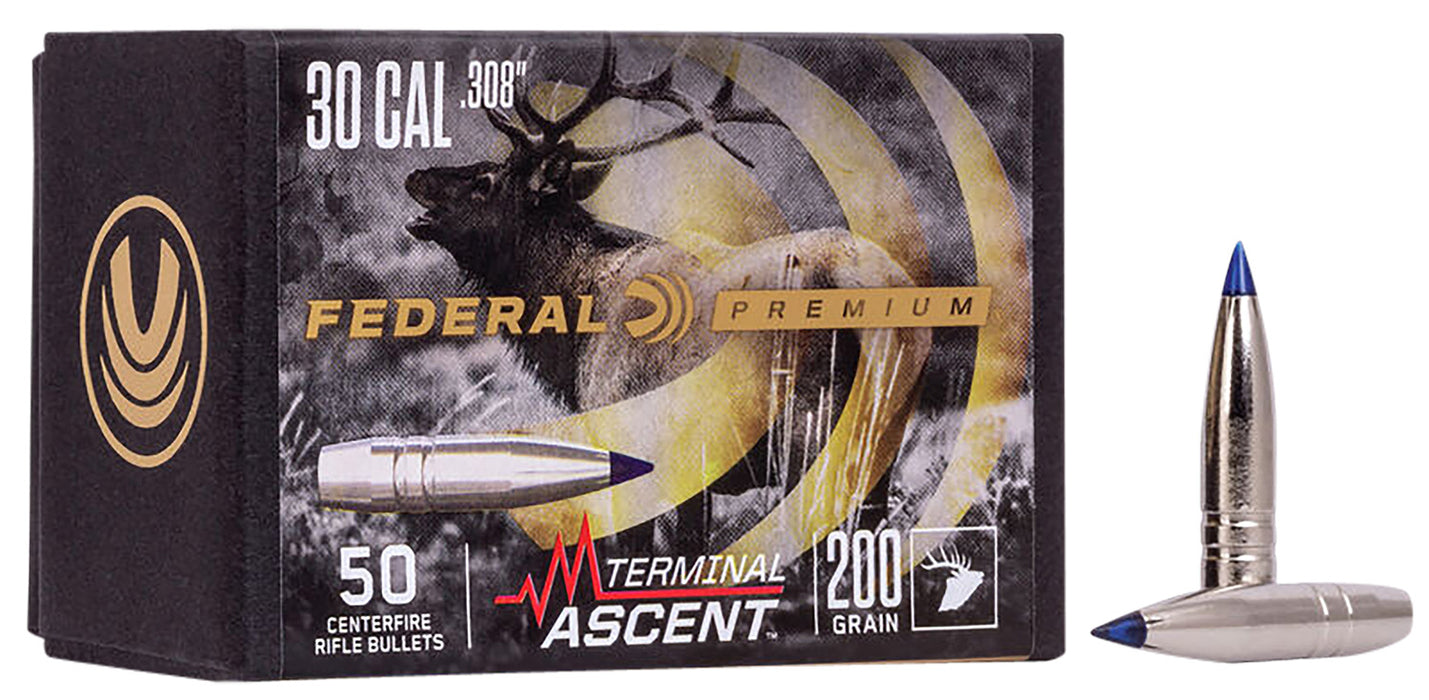 Federal PB308TA2 Premium Terminal Ascent Component 30 Cal .308 200 gr Terminal Ascent 50 Per Box/ 4 Case