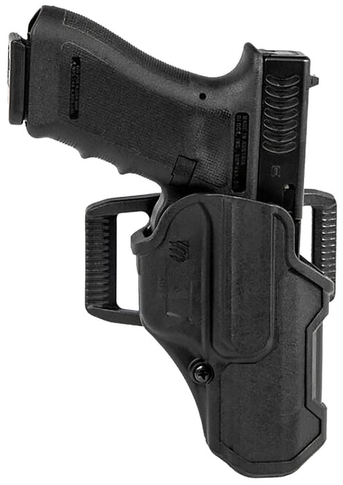 Blackhawk 410768BKR T-Series L2C Non-Light Bearing OWB Black Polymer Belt Clip Compatible w/Glock 43/43X/Kahr PM Includes Belt Loops Right Hand