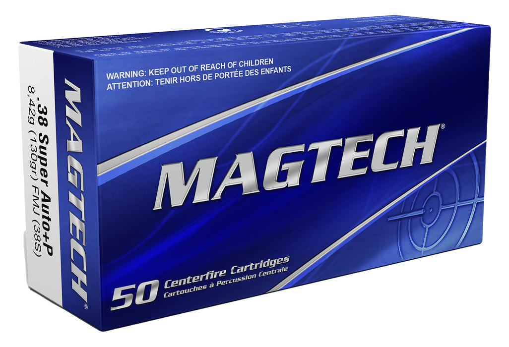 Magtech 38S Range/Training  38 Super +P 130 gr Full Metal Jacket (FMJ) 50 Per Box/20 Cs