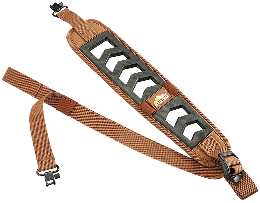 Butler Creek 190031 Featherlight Rifle Sling Brown w/Black Accents Foam 22"-36" OAL 3" Wide Adjustable Design 2 Cartridge Loops & Swivels