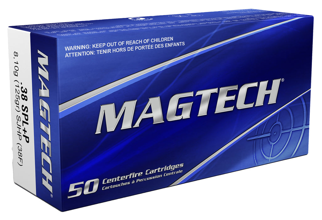 Magtech 38F Range/Training  38 Special +P 125 gr Semi-Jacketed Hollow Point (SJHP) 50 Per Box/20 Cs