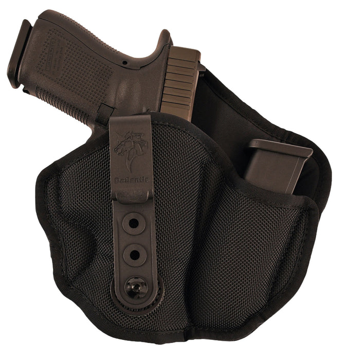 DeSantis Gunhide M89BAD6Z0 Inner Piece 2.0 AIWB Black Ballistic Nylon Belt Clip Compatible w/Glock 42/Colt Officer/Kel-Tec P-11 Right Hand