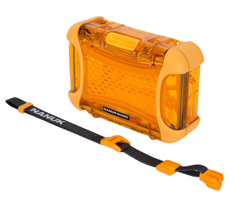 Nanuk 320-0003 Nano 320 Water-Resistant Orange Polycarbonate Material with PowerClaw Latches 5.90" L x 3.30" W x 1.50" H Interior Dimensions Includes Carry Strap