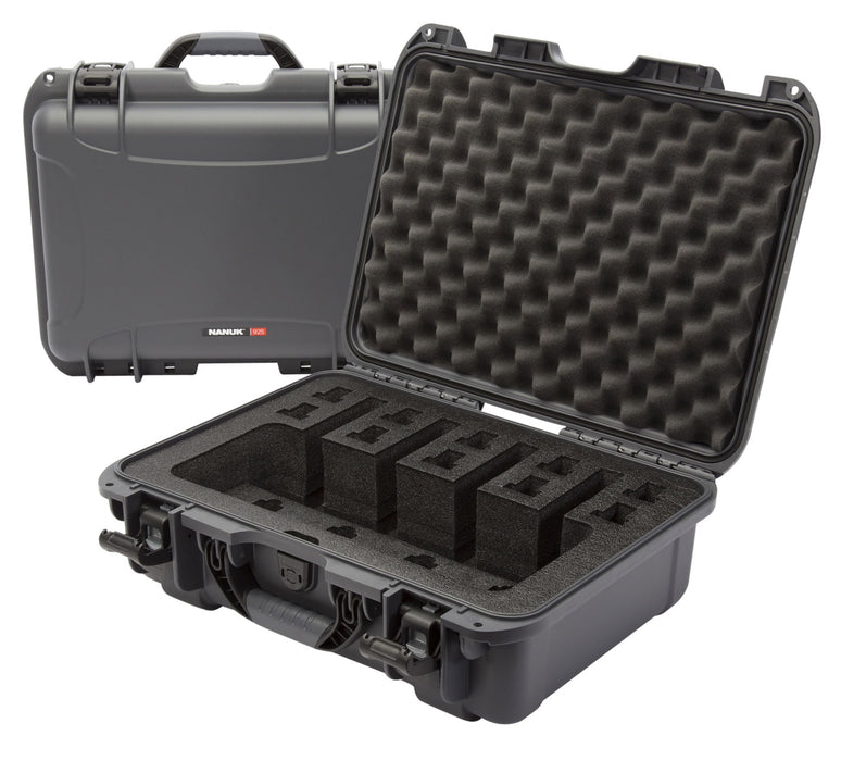 Nanuk 9254UP7 925 4 Up Gun Case Waterproof Graphite Resin w/ Closed-Cell Foam Padding 17" L x 11.80" W x 6.40" H Interior Dimensions