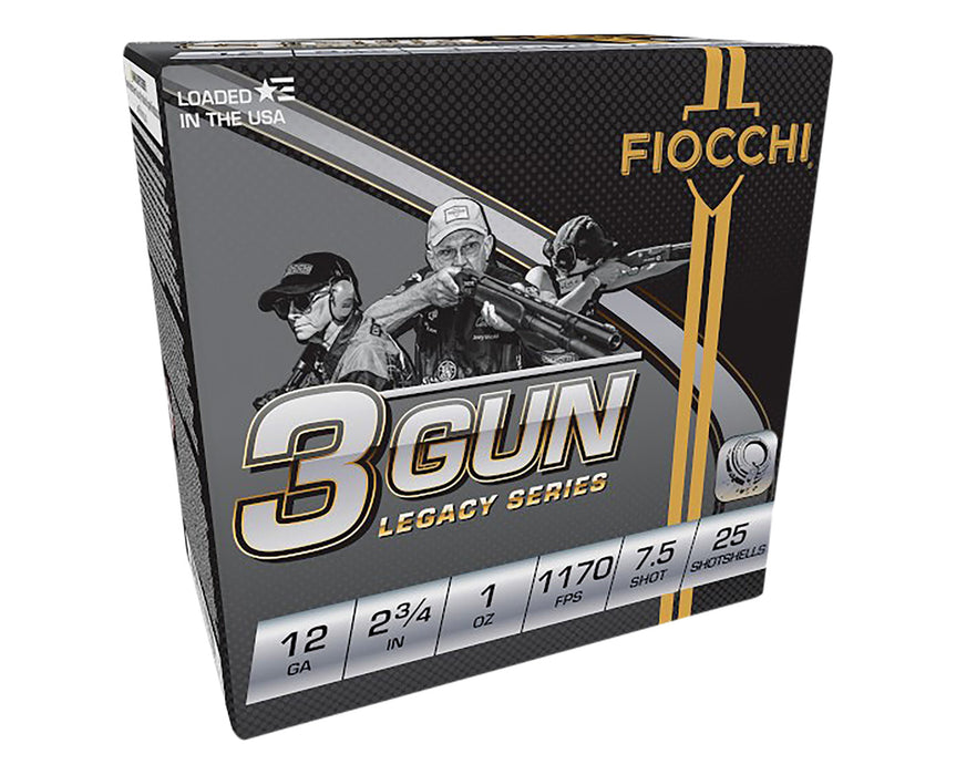 Fiocchi 12DL3G75 Shooting Dynamics 3-Gun Match 12 Gauge 2.75" 1 oz 1170 fps 7.5 Shot 25 Bx/10 Cs