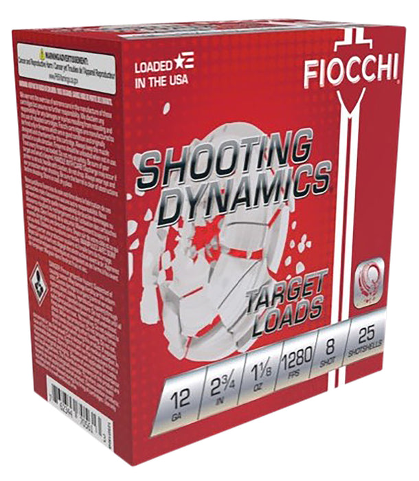 Fiocchi 12SDHV8 Shooting Dynamics Target 12 Gauge 2.75" 1 1/8 oz 8 Shot 25 Per Box/10 Cs