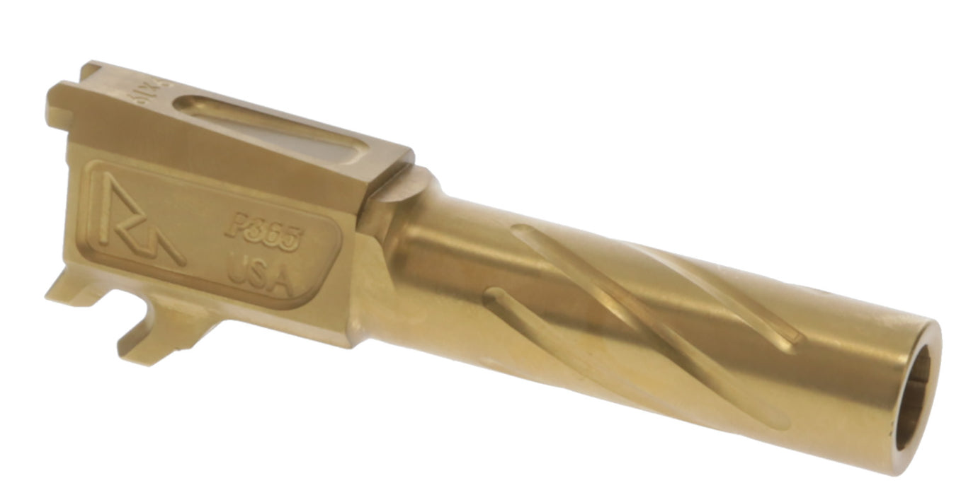 Rival Arms RA20P101E Precision Drop-In Barrel 9mm Luger 3.70" Gold PVD Finish 4340H Steel Material for Sig P365XL