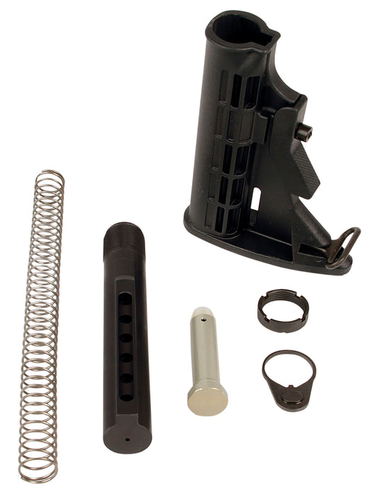 LBE Unlimited MILSTKKT Complete Mil-Spec Stock Kit  6 Position Black Synthetic for AR-15, M4