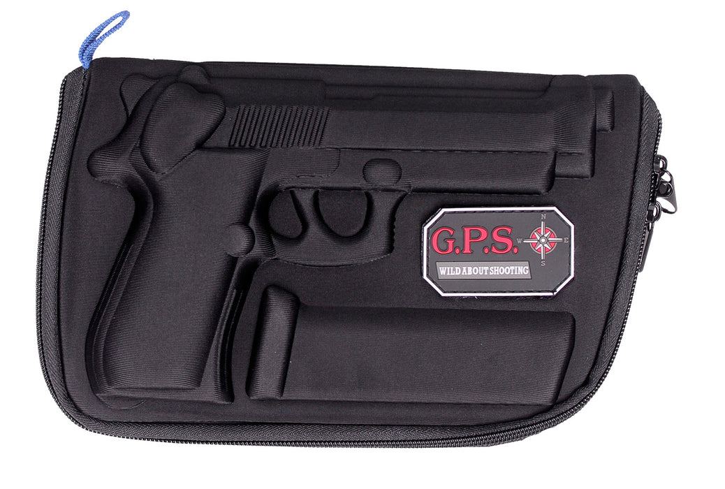 GPS Bags 909PC Custom Molded  w/ Lockable Zippers Internal Mag Holder & Black Finish for Beretta 92/96 & Taurus PT92