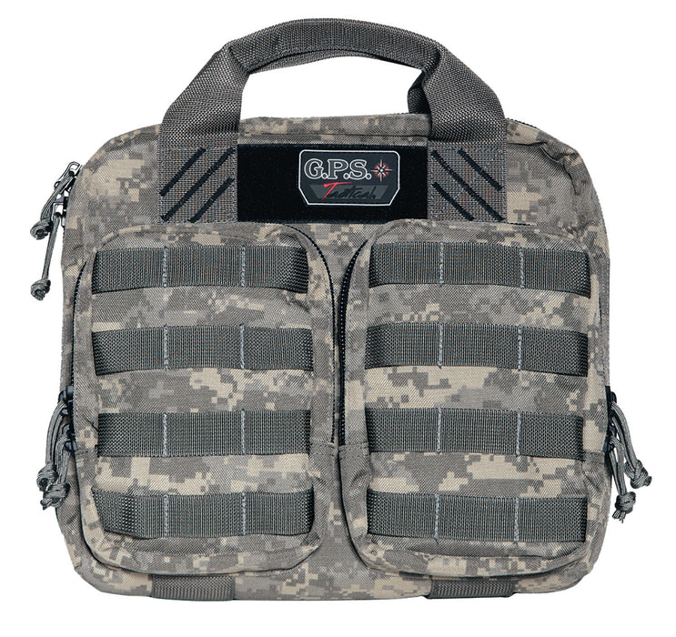 GPS Bags T1410PCD Tactical Double +2 Fall Digital 1000D Nylon Teflon Coating Holds 4 Handguns