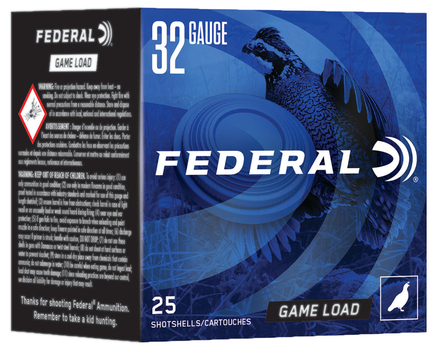 Federal N1328 Game-Shok Heavy Field 32 Gauge 2.50" 1/2 oz 8 Shot 25 Bx/10 Cs