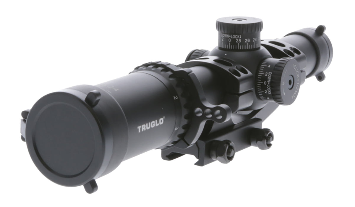 TruGlo TG-8518TLR Omnia  Black Anodized 1-8x24mm 30mm Tube Illuminated APTR Reticle