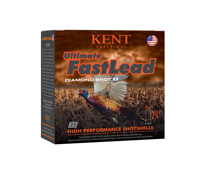 Kent Cartridge K122UFL366 Ultimate Fast Lead  12 Gauge 2.75" 1 1/4 oz 1350 fps 6 Shot 25 Bx/10 Cs