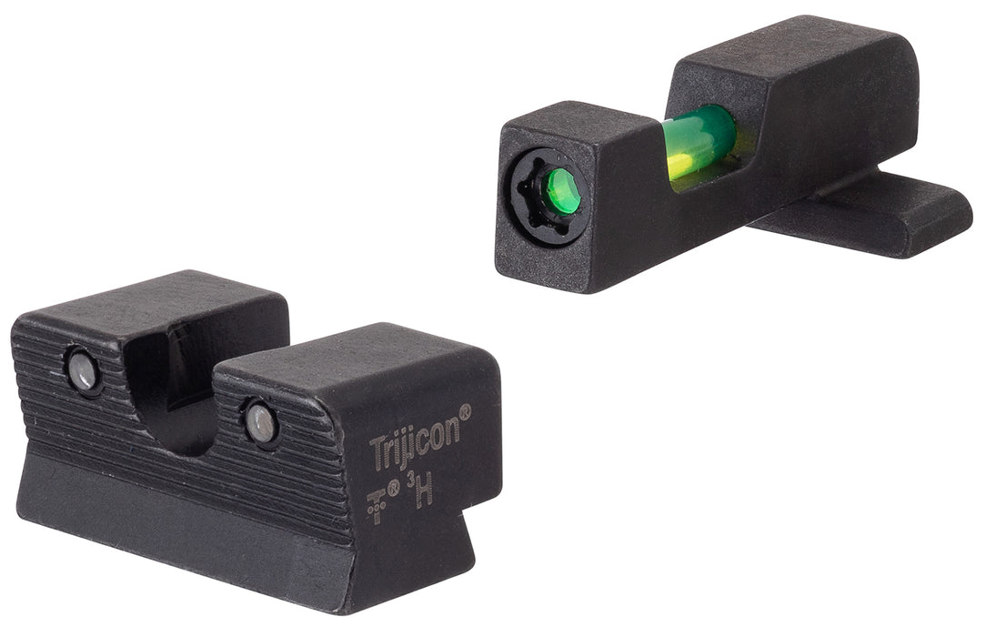 Trijicon 601116 DI Night Sight Set- Springfield Armory XD  Black | Green Tritium/Fiber Optic Front Sight Black Outline Front Sight Green Tritium Black Outline Rear Sight