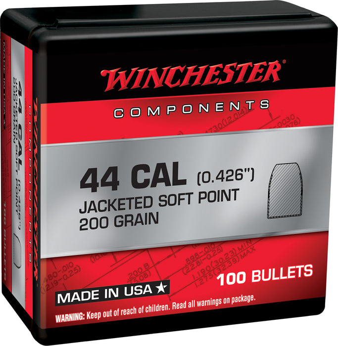 Winchester Ammo WB44SP200X Centerfire Handgun Reloading 44 Mag .430 200 gr Soft Point 100 Per Box/ 10 Case