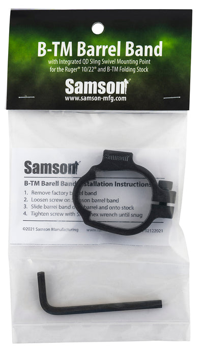 Samson 04-04081-XX B-TM Barrel Band Rifle Ruger 10/22 Black Anodized 6061-T6 Aluminum 0.50"