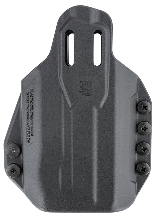 Blackhawk 416302BK Stache  IWB Size 02 Black Polymer Belt Clip Compatible w/Glock 19/23/32/45  Belt 1.50" Wide Ambidextrous