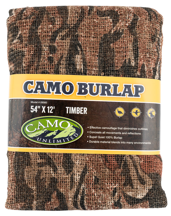 Camo Systems 9560 Burlap  Timber Camo 54" x 12'