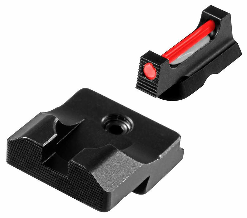 TruGlo TGTG132CZ Fiber-Optic Pro  Black | Red Fiber Optic Front Sight Black Rear Sight