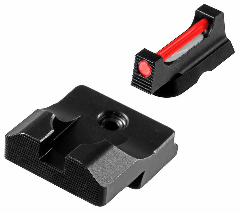 TruGlo TGTG132MP Fiber-Optic Pro  Black | Red Fiber Optic Front Sight Black Rear Sight