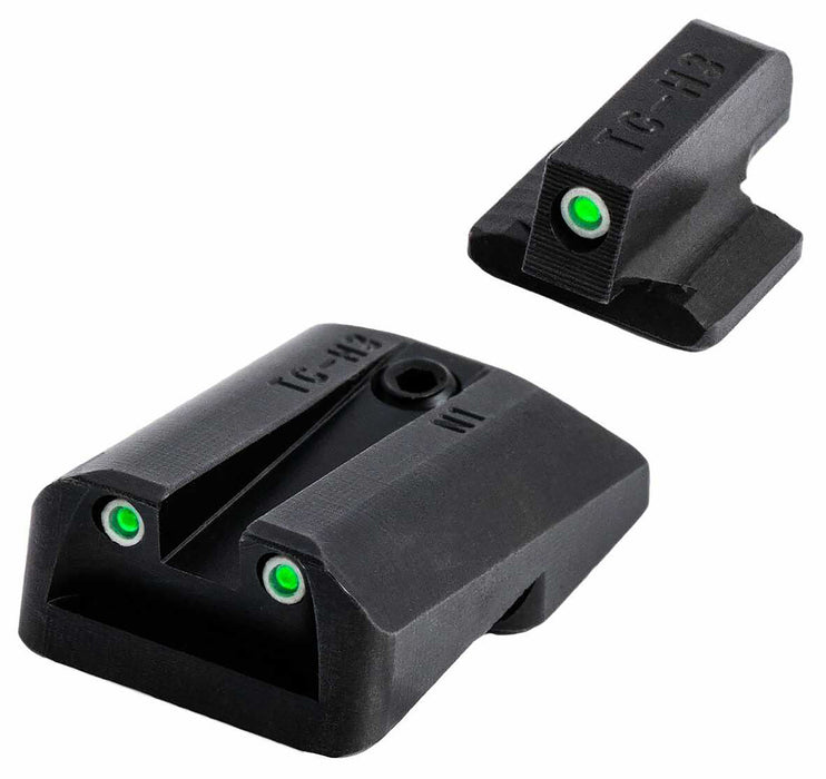 TruGlo TGTG231F3W Tritium Pro  Black | Green Tritium White Outline Front Sight Green Tritium Rear Sight