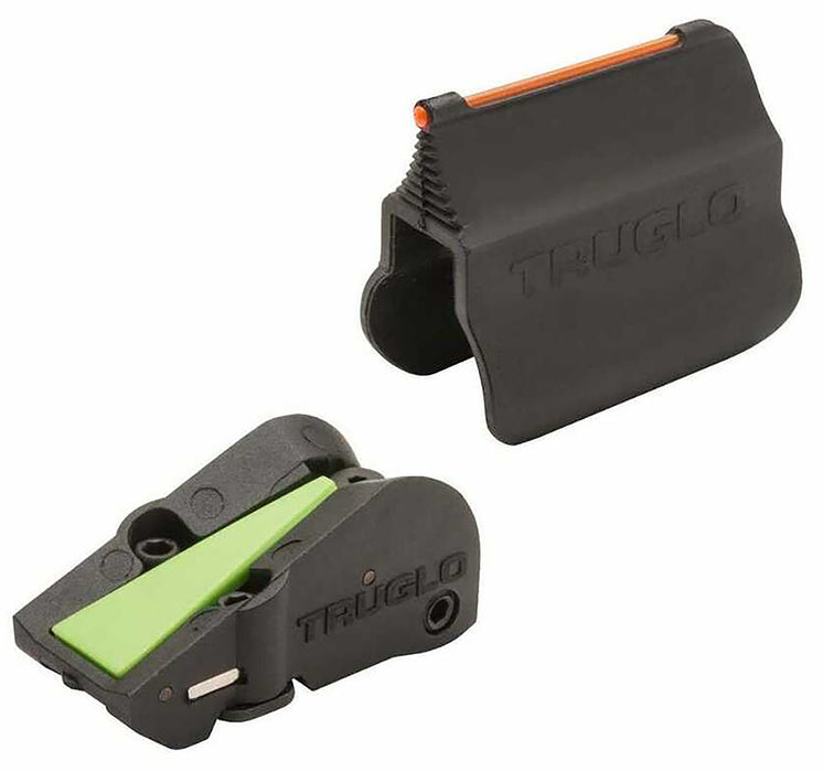 TruGlo TGTG940 F.A.S.T. Universal Shotgun Sights  Black | Red Fiber Optic Front Sight | Green Ramp Rear Sight