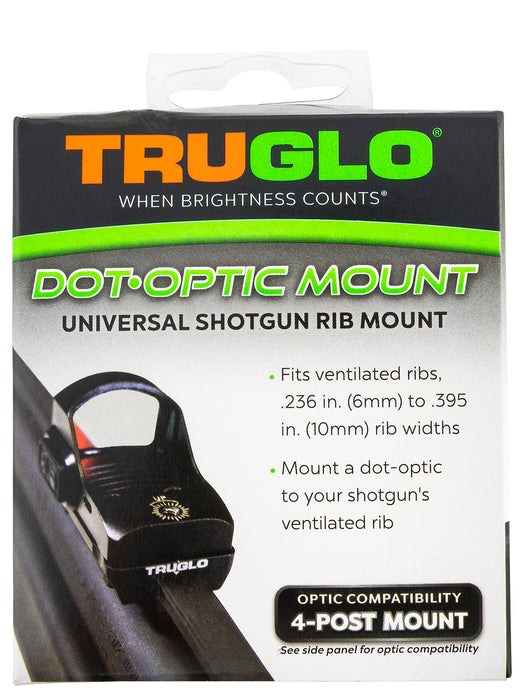 TruGlo TGTG8954U1 Universal Shotgun Rib Mounts  Black 4-Post Mounting System