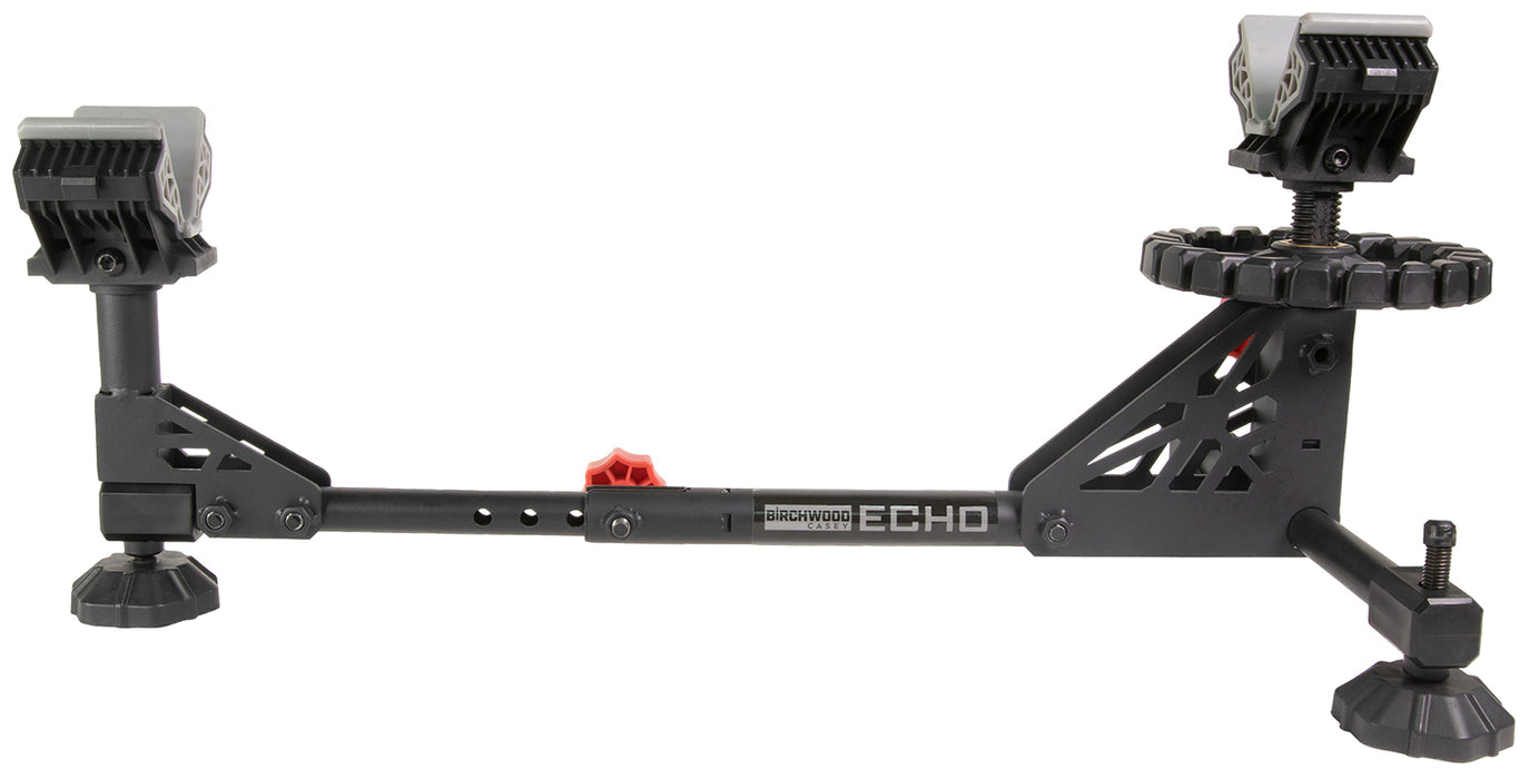 Birchwood Casey ESR Echo Shooting Rest Black Steel/Red Accents, Non-Slip Rubber Feet, Windage & Elevation Adjustments