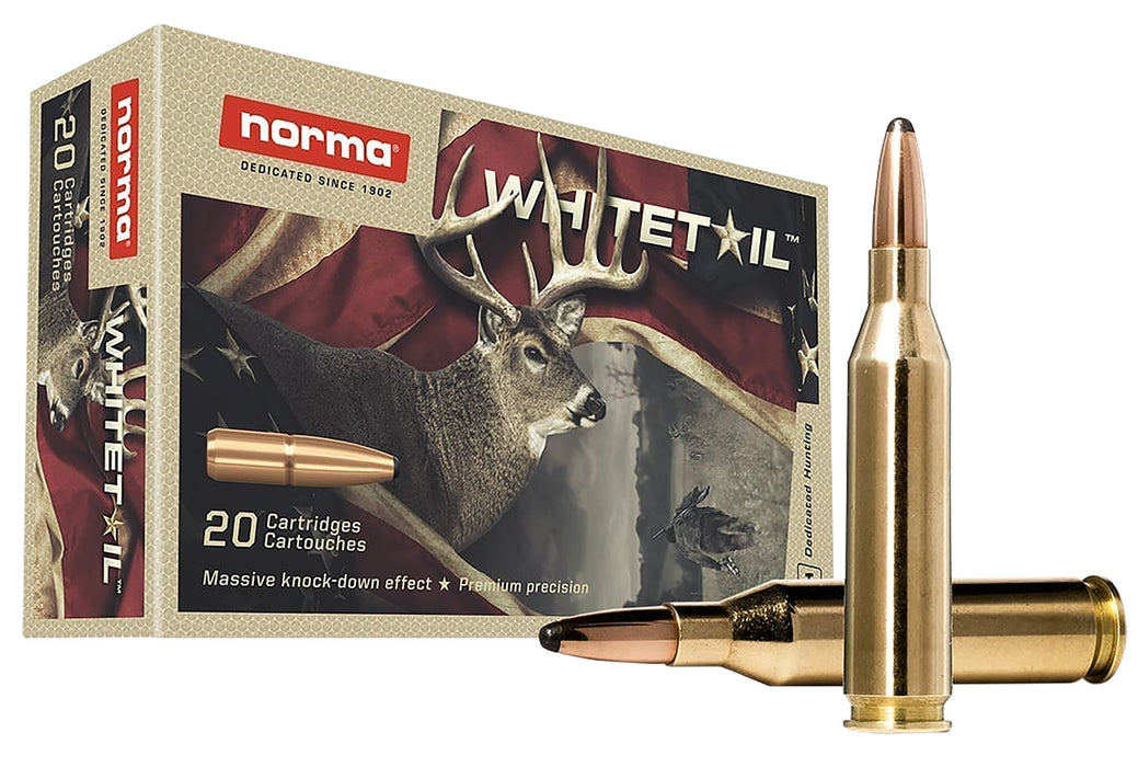 Norma Ammunition 20160462 Dedicated Hunting Whitetail 243 Win 100 gr Pointed Soft Point (PSP) 20 Per Box/ 10 Cs