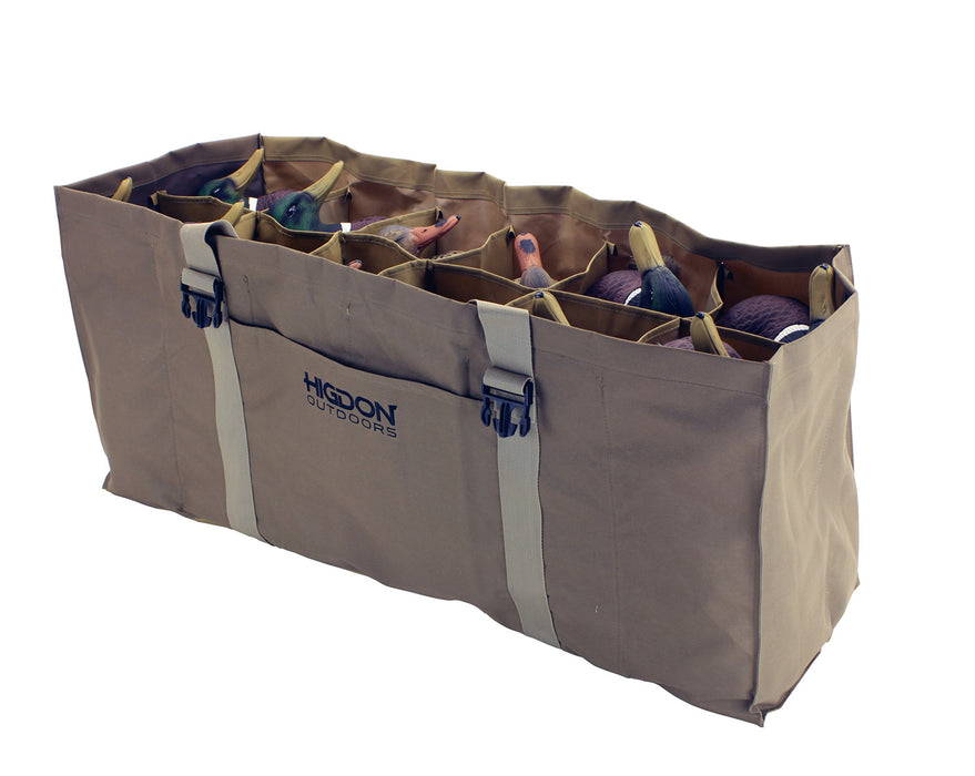 Higdon Outdoors 37124 X-Slot Decoy Bag Universal Tan 600D Polyester 36"L x 24"W x 16"H Holds up to 24 Decoys