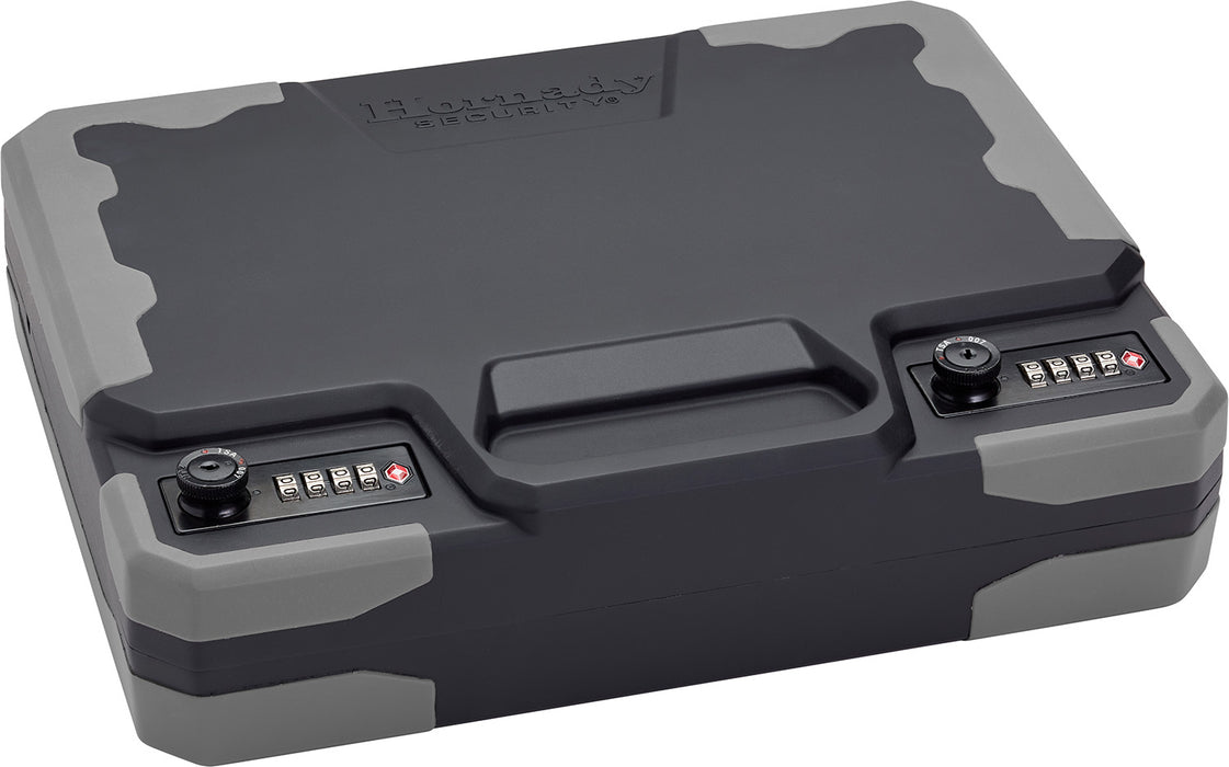 Hornady 95260 TrekLite Lock Box XXL Combination Key Entry Black Holds 2 Handguns Polycarbonate