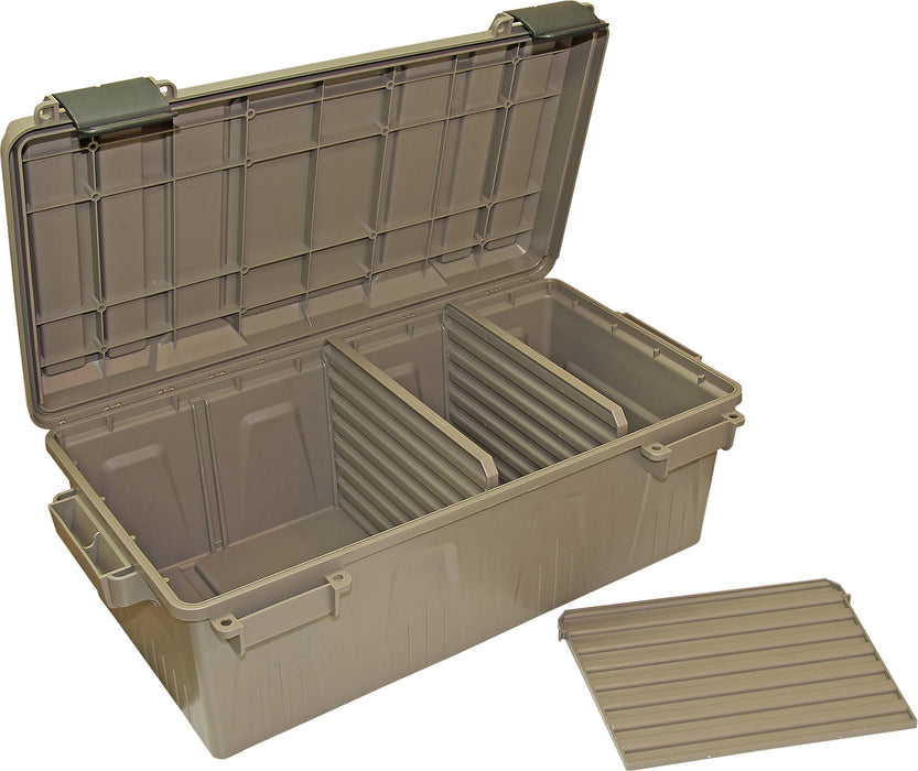 MTM Case-Gard ACDC30 Ammo Crate Divided Utility Box Beige Polypropylene 21" x 11.2" x 7.5" 75 lbs