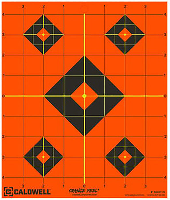 Caldwell 1166102 Orange Peel  Self-Adhesive 8" Target 5 Pack