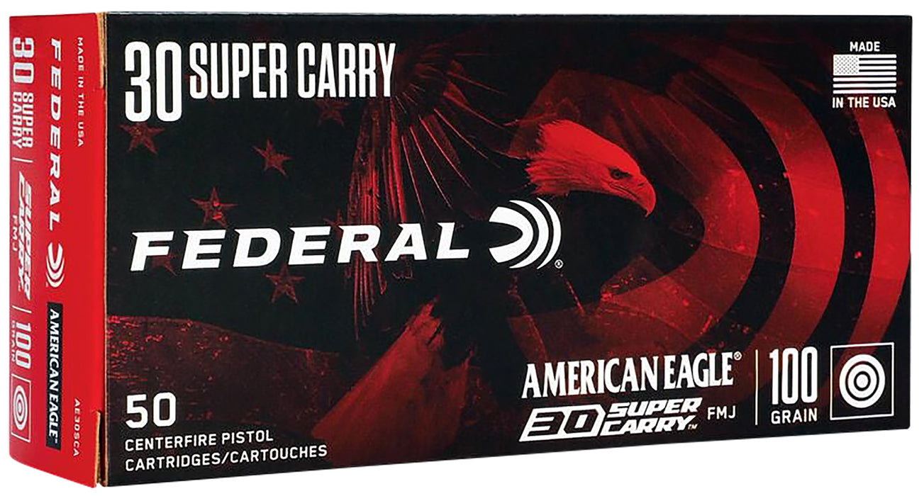 Federal AE30SCA American Eagle  30 Super Carry 100 gr Full Metal Jacket (FMJ) 50 Per Box/20 Cs