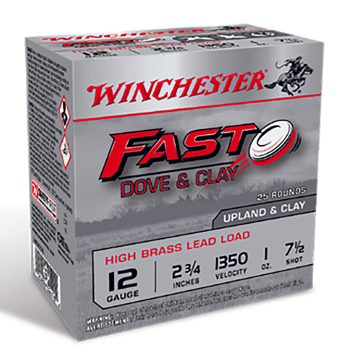 Winchester Ammo WFD127B Fast Dove & Clay High Brass 12 Gauge 2.75" 1 oz 1350 fps 7.5 Shot 25 Bx/10 Cs