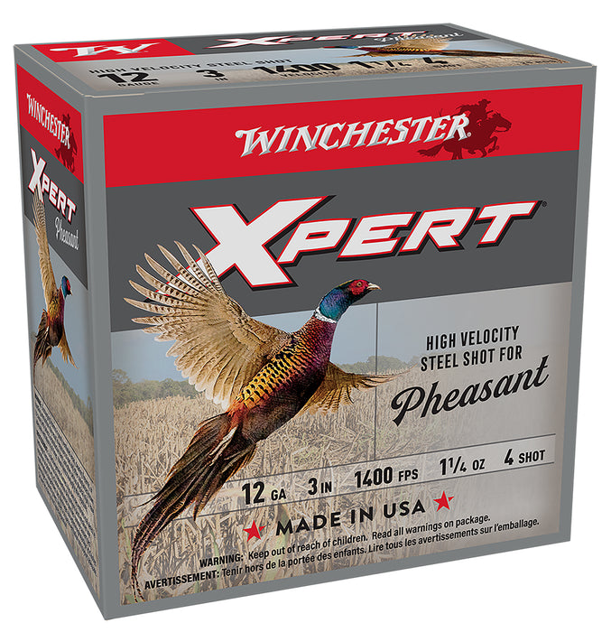 Winchester Ammo WEXP123H4 Xpert Pheasant Lead Free High Velocity 12 Gauge 3" 1 1/4 oz 1400 fps 4 Shot 25 Bx/10 Cs