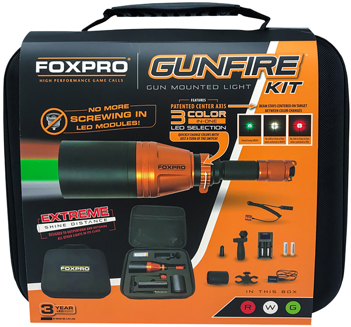 Foxpro GUNFIRE KIT Gun Fire Kit Orange/Black Metal White/Green/IR Filt ...